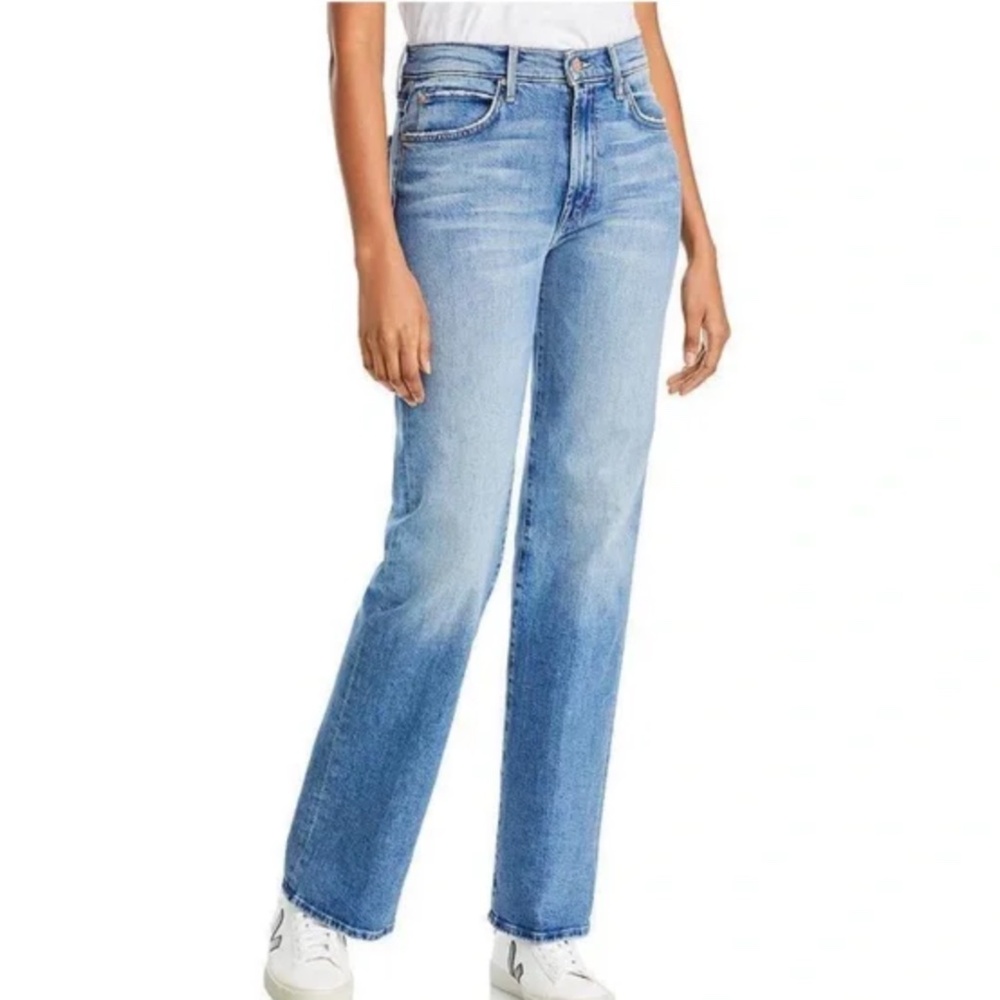 Mother The Kick It Jeans Scenic Route Womens Size 27 Straight Leg Medium Wash